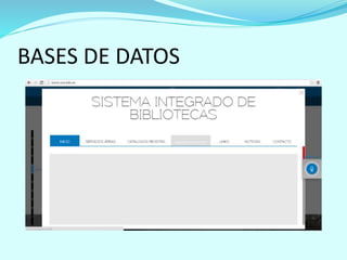 BASES DE DATOS
 