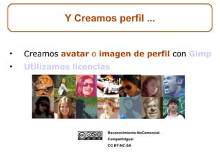 Creamos  avatar  o  imagen de perfil  con   Gimp Utilizamos licencias Y Creamos perfil ... 