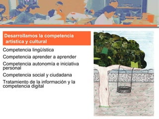 Desarrollamos la competencia artística y cultural Competencia lingüística Competencia aprender a aprender Competencia autonomía e iniciativa personal Competencia social y ciudadana Tratamiento de la información y la competencia digital 