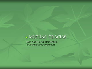 Josè Angel Cruz Hernandez
cruzangel2003@yahoo.es

 