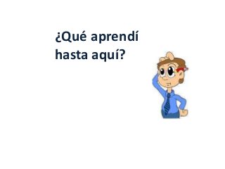 ¿Qué aprendí 
hasta aquí? 
 