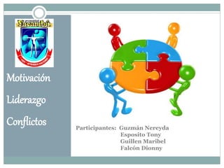 Participantes: Guzmán Nereyda
Esposito Tony
Guillen Maribel
Falcón Dionny
Motivación
Liderazgo
Conflictos
 