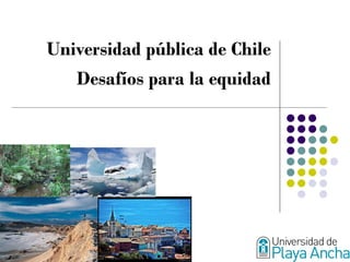 Universidad pública de Chile Desafíos para la equidad 