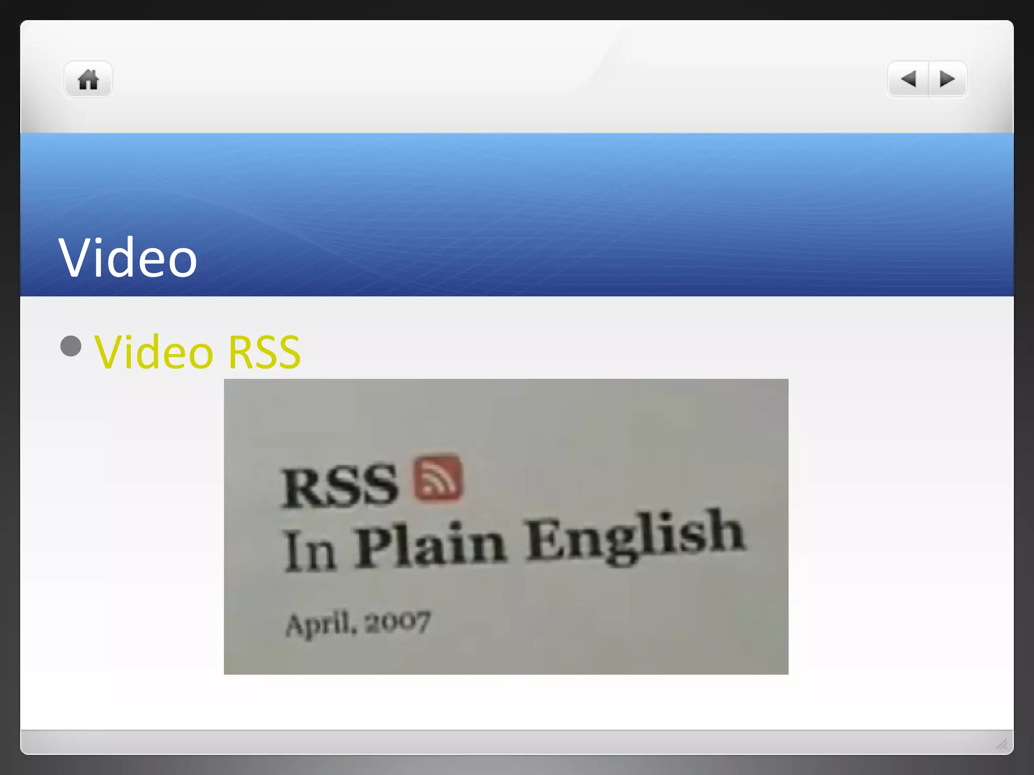 Video RSS
Video
 