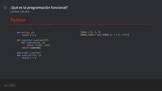 ¿Qué es la programación funcional?
Lambda Calculus
Python
 
