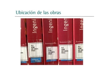 Ubicación de las obras
 