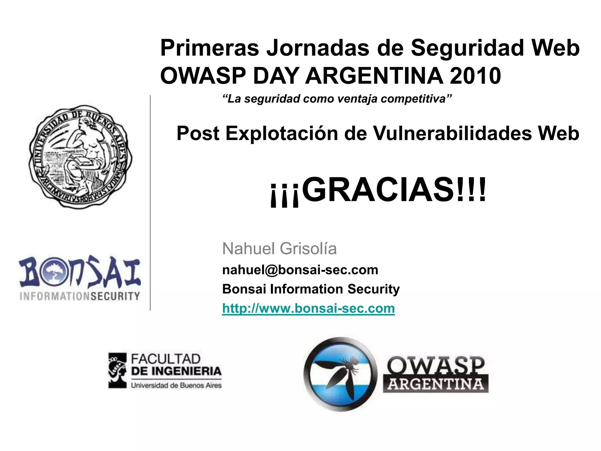 ¡Este hallazgo no me sirveparaescalar!