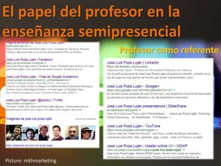 El papel del profesor en la
enseñanza semipresencial
Picture: mkhmarketing
Profesor como referente
 
