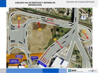 CIRCUITO VIAL DE DESFOGUE Y RETORNO EN   ADUANA DE CIUDAD REYNOSA
             IMPORTACION.
 
