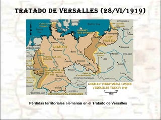 TRATADO DE VERSALLES (28/vi/1919) Pérdidas territoriales alemanas en el Tratado de Versalles  
