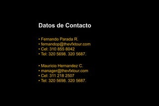 Datos de Contacto Fernando Parada R.