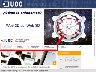 Web 2D vs. Web 3D ¿Cómo lo enfocamos? 