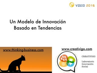 Un Modelo de Innovación
Basado en Tendencias
www.thinking-business.com www.creativigo.com
 