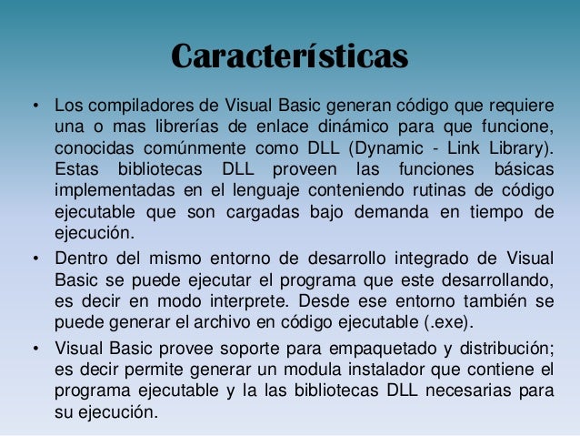 Resultado de imagen para caracteristicas de visual basic.net