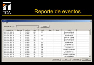 Reporte de eventos 