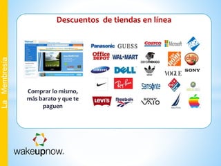Descuentos de tiendas en línea
Comprar lo mismo,
más barato y que te
paguen
LaMembresía
 