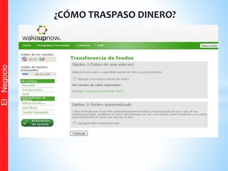 ¿CÓMO TRASPASO DINERO?
ElNegocio
 