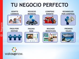 NEGOCIO
MUNDIAL
ADAPTE
CAMBIOS
COMPRAS
BARATO
REEMBOLSO
POR COMPRAS
PAGINA
WEB
MUCHOS
BENEFICIOS
PAGA POR
INVITAR
PREMIOS
VIAJES
TU NEGOCIO PERFECTO
ElNegocio
 