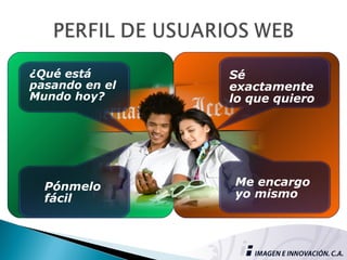 ¿Qué está pasando en el Mundo hoy? Pónmelo  fácil Sé exactamente lo que quiero Me encargo  yo mismo 