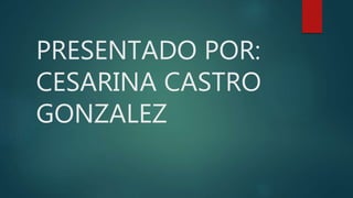 PRESENTADO POR:
CESARINA CASTRO
GONZALEZ
 