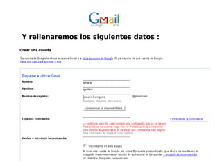 Y rellenaremos los siguientes datos :  