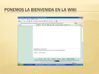 DESPUES DE HABER PUESTO LA BIENVENIDA DAMOS CLIK EN SAVE