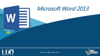 Microsoft Word 2013
 