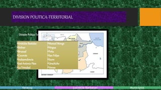 DIVISION POLITICA-TERRITORIAL
DivisiónPolíticoTerritorial: Yaracuytienecatorce(14)
municipios:
Yaracuy Lucrecia Barbaran Municipios
 