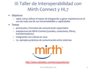 Mirth Httplistener Presentación del Taller de Interoperabilidad con Mirth Connect y HL7 | PDF