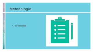 Metodología.
> Encuestas
 