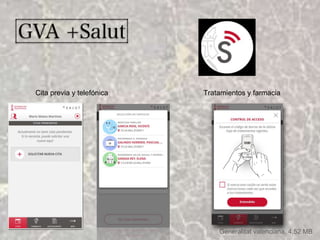 Generalitat valenciana, 4,52 MB
Cita previa y telefónica Tratamientos y farmacia
 