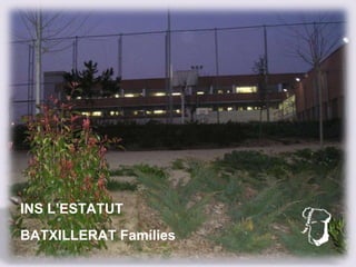 INS L’ESTATUT
BATXILLERAT Famílies
 