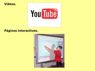 Vídeos. Pàgines interactives. 