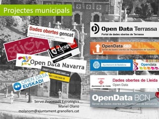 Projectes municipals

Servei Processos Estratègics
Manel Olano
molanom@ajuntament.granollers.cat

 
