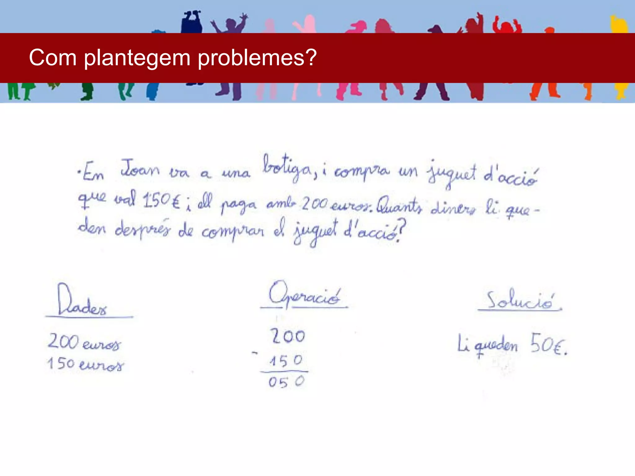 Com plantegem problemes?
 