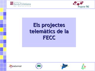 Els projectesEls projectes
telemàtics de latelemàtics de la
FECCFECC
 