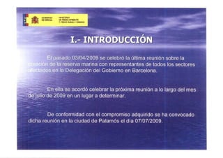 Presentacio Reserva Marina 7 Juliol