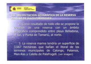 Presentacio Reserva Marina 7 Juliol