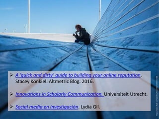 Social media for researchers: Increase your research competitiveness using Web 2.0 tools