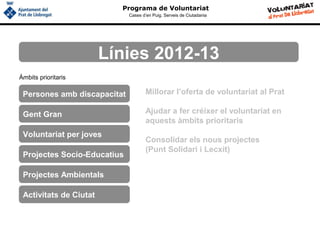Programa de Voluntariat
                             Cases d’en Puig. Serveis de Ciutadania




                        Lí...