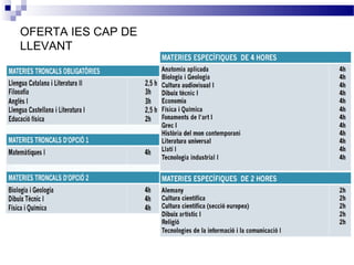 OFERTA IES CAP DE
LLEVANT
 