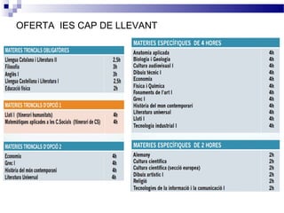 OFERTA IES CAP DE LLEVANT
 