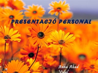 PRESENTACIÓ PERSONAL




           Anna Abad
 