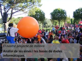 El nostre projecte de millora:
Anàlisi de les eines i les bases de dades
informàtiques.

 