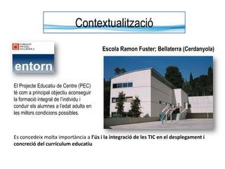  Memòria de realitzacióObjectiusProgramació de quatre unitats didàctiquesTemes: genètica i evolucióIntegració de les Tecnologies de la Informació i la Comunicació Repositori de recursos didàctics i activitats audiovisuals i hipermèdia en format wikiBlog d’aula col·laboratiu : recull d’activitatsMissió del projecte: contribució a una plena integració de les TIC i de les noves metodologies d’ensenyament i aprenentatge en el currículum de la matèria de biologia i geologia del quart curs de secundària