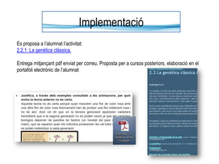 La transmissió dels caràcters hereditaris