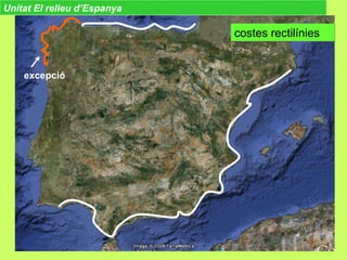 costes rectilíniescostes rectilínies
excepció
Unitat El relleu d’Espanya
 