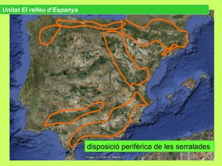 disposició perifèrica de les serraladesdisposició perifèrica de les serralades
Unitat El relleu d’Espanya
 