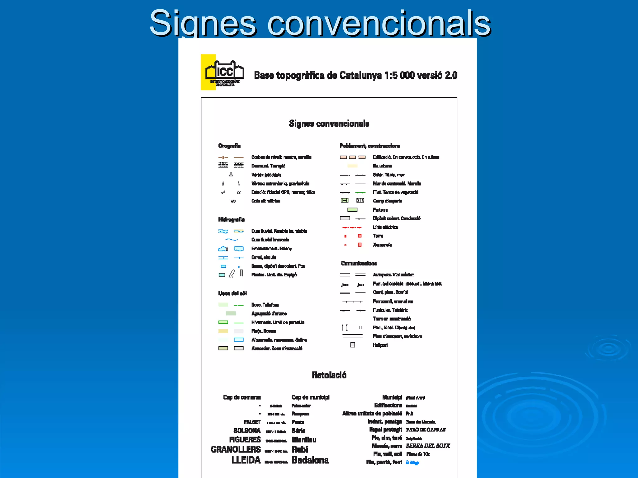 Signes convencionals 