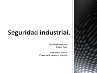 Stephani Karpenstein
Cristina Tobar
Universidad Libre Cali
Programa de Ingeniería Industrial
 